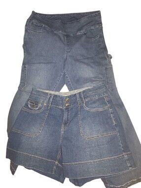 Women's Belle Utility Jeans And 1946 Denim High Rise Shorts. Size 16. Like New